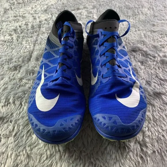 Nike Track Shoes Men 11 Blue White Black Green Zoom Mamba 3 Racing Spikes 706617 - Picture 4 of 13